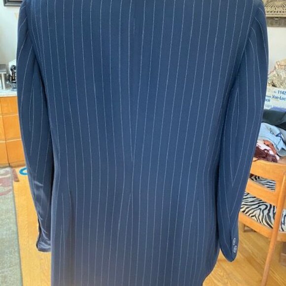 Men's Navy pinstripe jacket - Picture 3 of 3